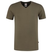 T-shirt V Hals Fitted 101005 Army 4XL