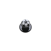 KK 19 Buttons Football , 12 Pieces / Pack - black - Pack