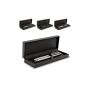 Ball pen and rollerball set Dallas in gift box - Black