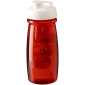 H2O Active® Pulse 600 ml drikkeflaske med fliplåg & infuser - Transparent rød/Hvid