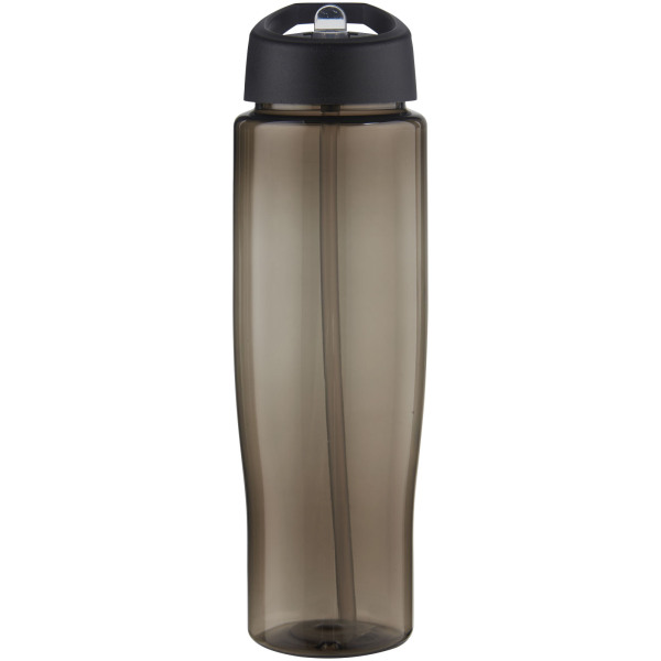 H2O Active® Eco Tempo 700 ml spout lid sport bottle - Solid black/Charcoal