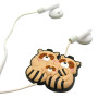 Leopard Cat Soft PVC Earphoe Line Decorations