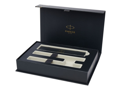 Parker IM set van achromatische balpen en rollerbalpen met geschenkverpakking