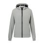 Ladies' Hooded Softshell Jacket - light-grey/black - XXL