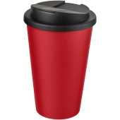 Americano® 350 ml tumbler with spill-proof lid - Red/Solid black
