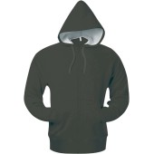 Hooded sweater met rits Dark Khaki XL