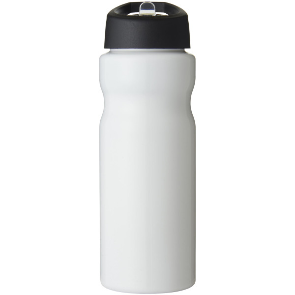 H2O Active® Base 650 ml spout lid sport bottle - White/Solid black