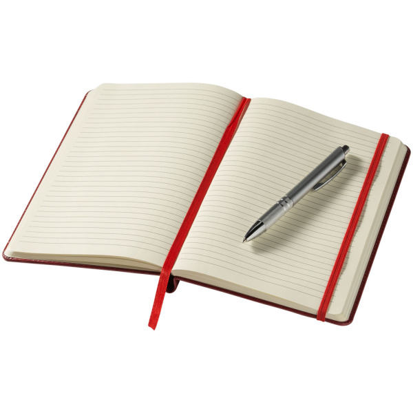 Panama A5 hardcover notitieboek en pen - Rood
