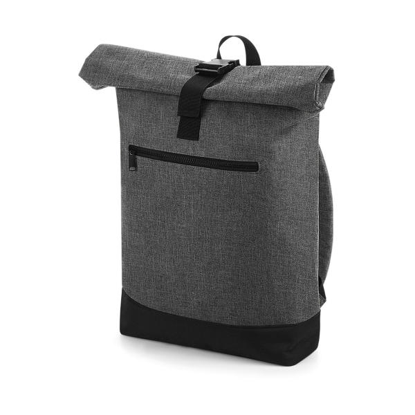 Roll-Top Backpack - Grey Marl/Black
