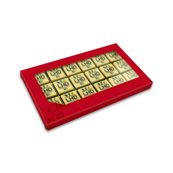 ChocoGiftbox 18 met logo chocolade