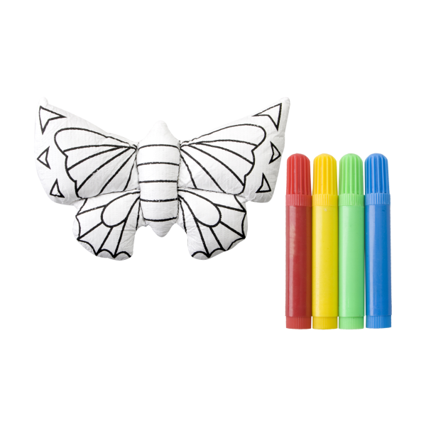 Dranimal - 3d kleurset vlinder met 4 stiften