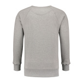 L&S Heavy Sweater Raglan Crewneck for him grey heather 3XL