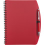 PU notitieboek met balpen Solana rood