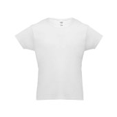 THC LUANDA WH. Heren-T-shirt in tubekatoen. Witte kleur