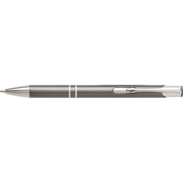 Kugelschreiber aus Aluminium Delia Grau