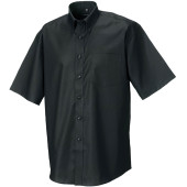 Men's Short Sleeve Easy Care Oxford Shirt Black XXL