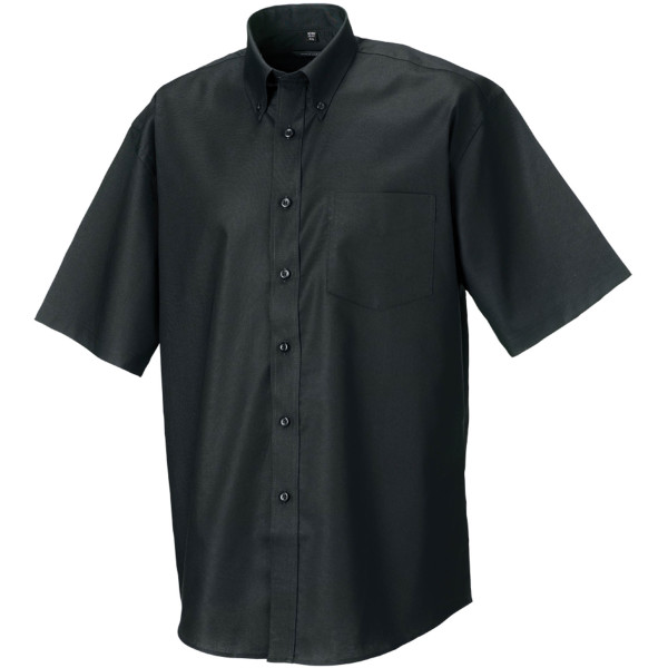 Men's Short Sleeve Easy Care Oxford Shirt Black XL