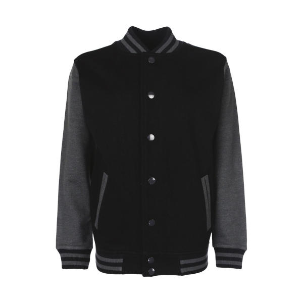 Junior Varsity Jacket - Black/Charcoal - 3-4 (104)