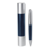 Metalen balpen met PU leer - In geschenkkoker Metalen balpen met PU leer - In geschenkkoker