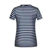 Ladies' T-Shirt Striped - navy/white - XXL