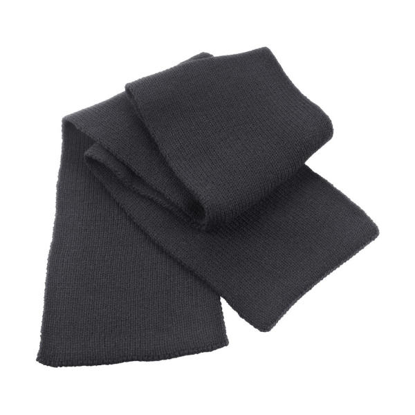 Classic Heavy Knit Scarf - Charcoal - One Size