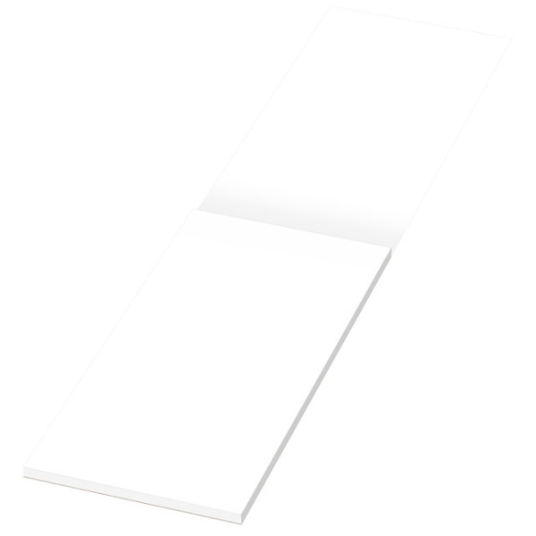 Desk-Mate® 1/3 A4 notitieblok met een omwikkelde omslag - Wit - 25 pages