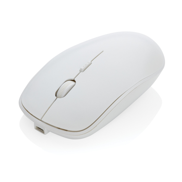 Antimicrobial wireless mouse, white