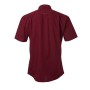 Men's Shirt Shortsleeve Poplin - wine - 4XL