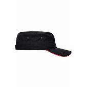 MB6555 Military Sandwich Cap - black/red - one size