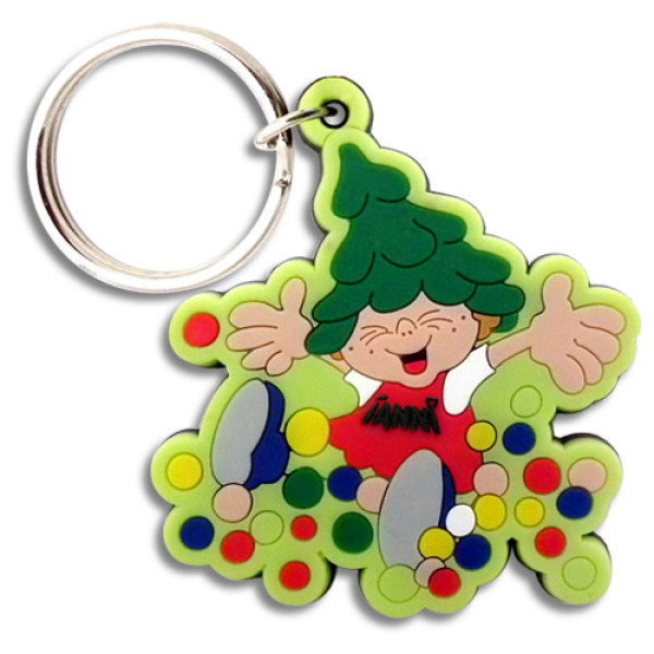 2D zacht PVC sleutelhanger