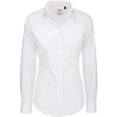 Black Tie Ladies' stretch shirt White S