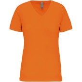 Dames-t-shirt BIO150 V-hals Orange L
