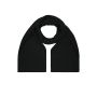 MB504 Knitted Scarf - black - one size