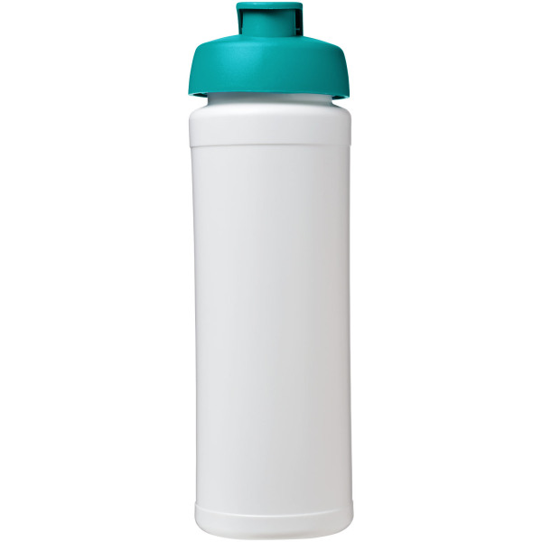 Baseline® Plus grip 750 ml flip lid sport bottle - White/Aqua