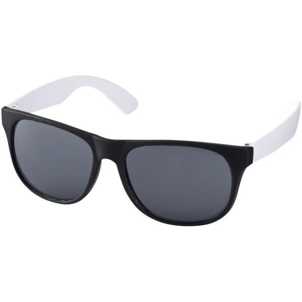Retro tweekleurige zonnebril - Wit/Zwart