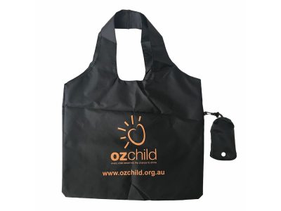 Opvouwbare tas met plastic karbijnhaakje en sluiting