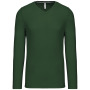 T-shirt V-hals lange mouwen Forest Green XXL