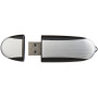 Oval USB - Zwart/Zilver - 4GB