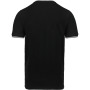 Heren-t-shirt piqué V-hals Black / Light Grey / White M