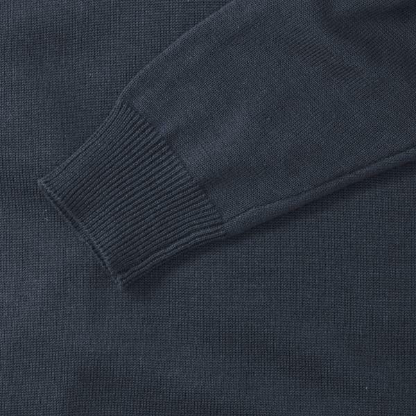 RUS Men V-neck Knitted Pullover, French Navy, XL