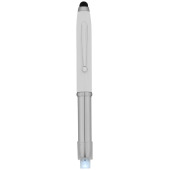 Xenon stylus balpen met LED lampje - Wit/Zilver