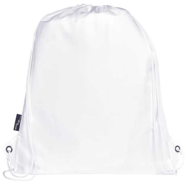 Adventure recycled insulated drawstring bag 9L - White