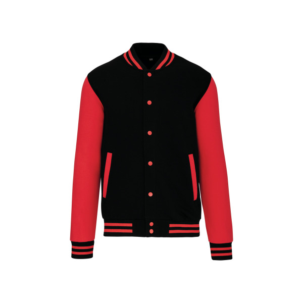 College jacket unisex Black / Red 3XL