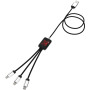 SCX.design C17 easy to use light-up cable - Red/Solid black