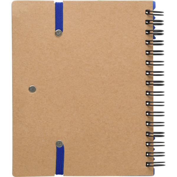 Recycled papieren notitieboek Angela blauw