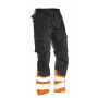 2513 Hi-vis trousers hp zwart/oranje D120