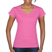 Ladies Softstyle® V-Neck T-Shirt - Azalea - 2XL