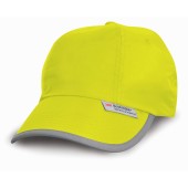 Baseball Cap With Reflective Hem Yellow One Size