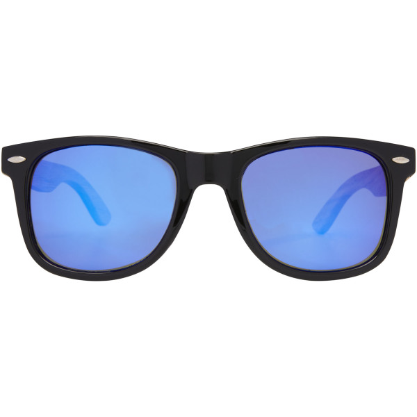 Hiru gespiegelde gepolariseerde zonnebril van rPET/hout in geschenkverpakking - Hout