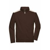 Men's Workwear Sweat Jacket - COLOR - - brown/stone - 6XL